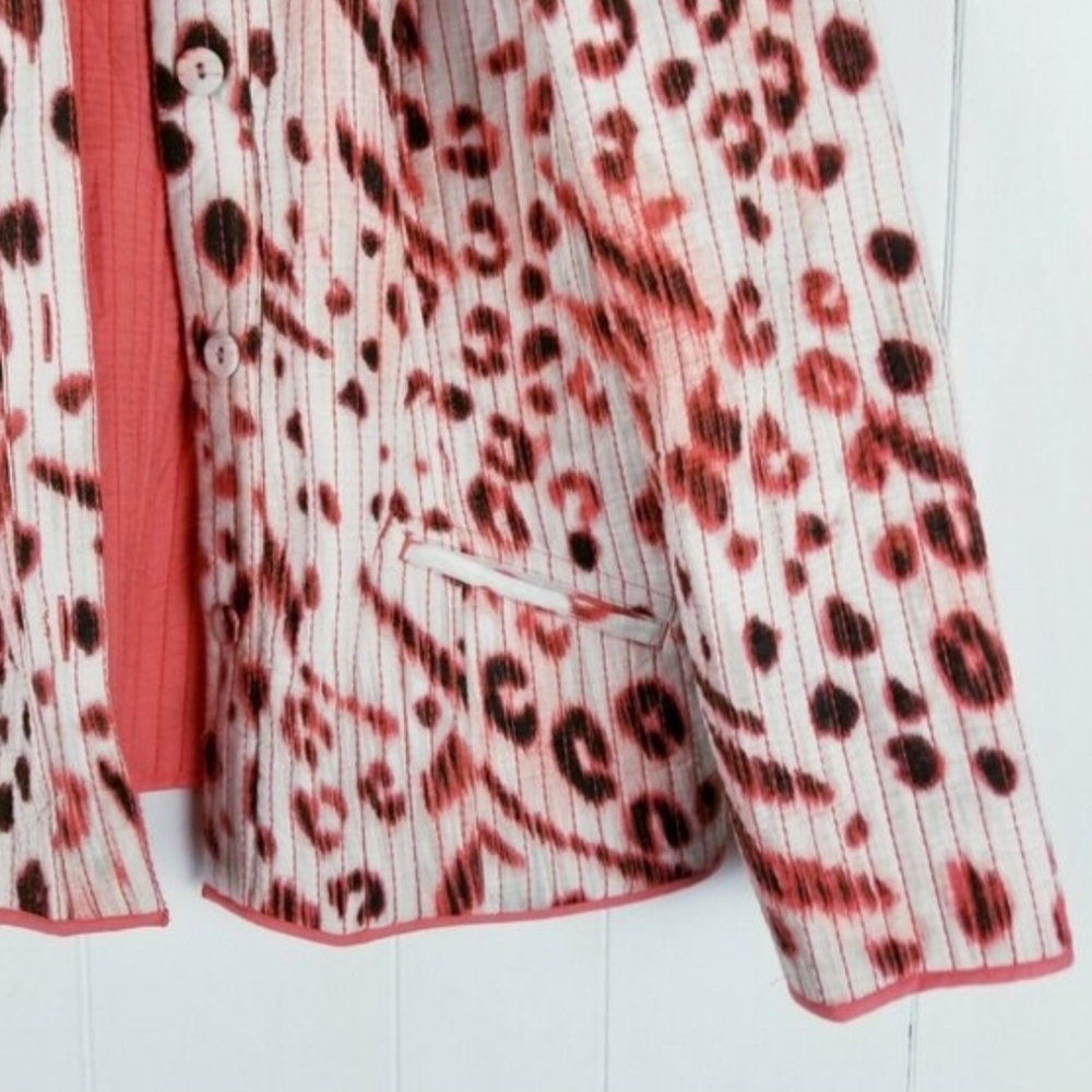 Chico's Vibrant Animal Print Blazer Size 2X REVERSIBLE.NWOT - Picture 8 of 14